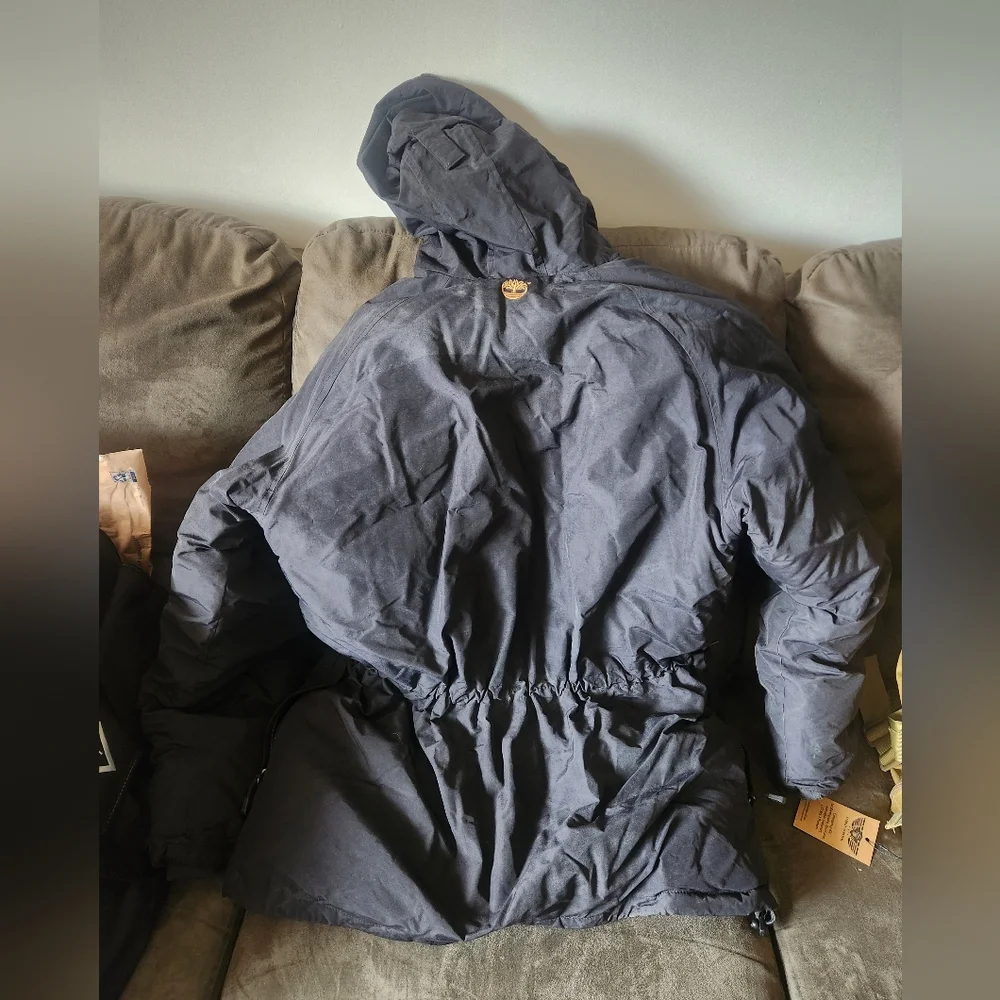 Timberland Navy Winter Puffer Jacket Mens large